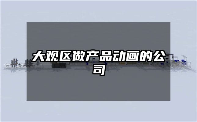 大观区做产品动画的公司