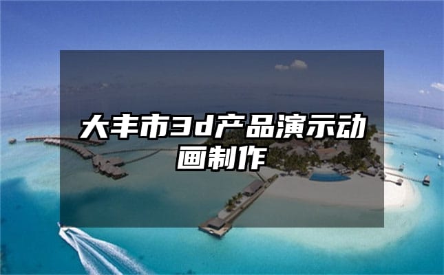 大丰市3d产品演示动画制作